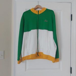 Lacoste Sports Jacket Size 7 Green/Gold/White